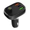 LDNIO Bluetooth FM Transmiter C704Q 2USB, USB-C + Lightning kábel (fekete)