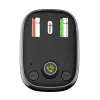 LDNIO Bluetooth FM transzmitter C704Q 2USB, USB-C + USB-C kábel (fekete)