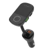 LDNIO Bluetooth FM transzmitter C705Q 2USB, USB-C + micro USB kábel (fekete)