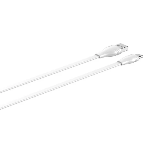 LDNIO USB-USB-C Töltőkábel, 2.1A, 2m, (Fehér) (LS553-type-c)