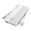 LDNIO 10000mAh (Fehér) Powerbank 3in1 Kábellel (PL1013)
