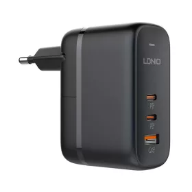 LDNIO 65W GaN USB-C Gyorstöltő (Fekete) (Q366)