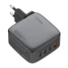 LDNIO 100W (Fekete) Hálózati Töltő, USB-A És 3x /USB-C Csatlakozó (Q408)