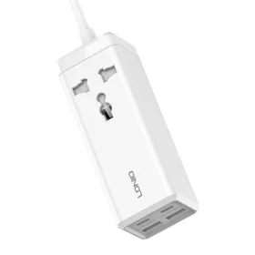   LDNIO (Fehér) Elosztó 1 AC Aljzattal, 2 USB És 2 USB-C Port (SC1418 EU)