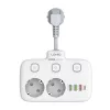 LDNIO (Fehér) Elosztó 2 AC Aljzattal, 3 USB, USB-C, 2500W (SE2435)