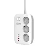 LDNIO 65W GaN (Fehér) Elosztó USB Töltővel (SE3436)