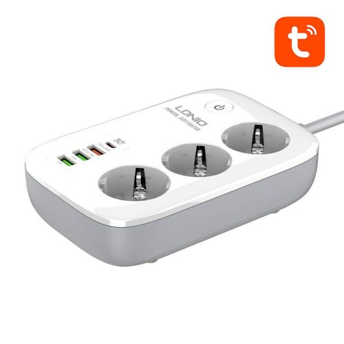 LDNIO SEW3452 okos Wi-Fi elosztó, Tuya ( Fehér)