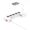 LDNIO SN5311W Management tápegység doboz vezeték nélküli töltővel 5x AC, 2x USB-A, 1x USB-C, 2 m