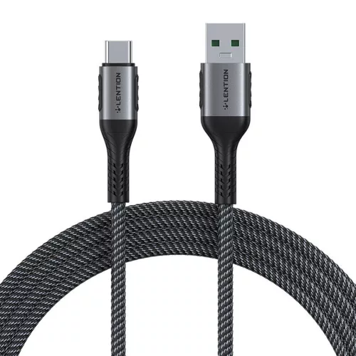 Lention CB-ACE-6A1M USB-A 3.1 - USB-C gyorstöltő kábel 6A 10Gbps 1m - fekete