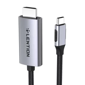   Lention USB-C - HDMI 2.0 Kábel, 4K 60Hz, 3m (Szürke) (CB-CU707H-3MSC-GRY-)