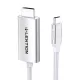 Lention 3m USB-C HDMI Kábel, 4K 60Hz, (Ezüst) (CB-CU707H-3MSC-SIL)