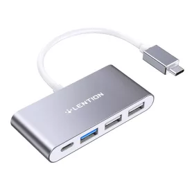  Lention 4in1 USB-C HUB USB 3.0 És USB 2.0 Csatlakozó(CB-TP-C13-GRYNA2)