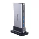 Lention USB-C Dokkolóállomás (Szürke) (CB-TP-D54HEACRNA-CCN)