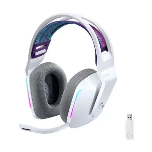 Logitech fejhallgató vezeték nélküli G733 Lightspeed – gamer, RGB (fehér)