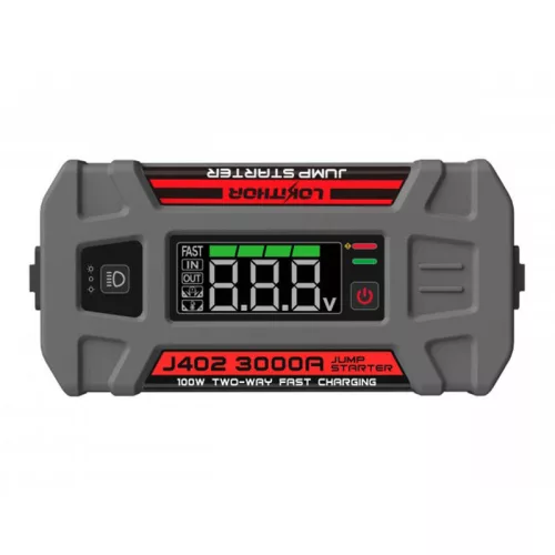 Lokithor J402 powerbank / jump starter - 3000A 12V 88,8Wh (fekete)