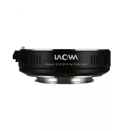 Laowa 0,7x fókusztáv-csökkentő/focal reducer Canon EF-Fujifilm X adapter (24mm f/14 Probe objektív)