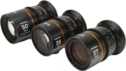 Laowa Nanomorph S35 Prime 3 db-os anamorfikus cine/filmes objektív szett (27mm, 35mm, 50mm, ezüst becsillanás) - Fuji X