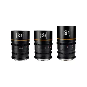   Laowa Nanomorph S35 Prime 3 db-os anamorfikus cine/filmes objektív szett (27mm, 35mm, 50mm, borostyán sárga becsillanás) - MFT
