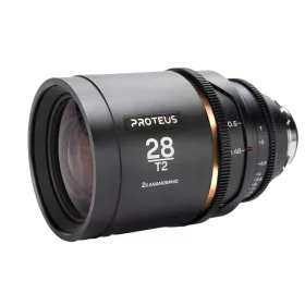   Laowa Proteus 2X Anamorphic 28mm T2 anamorfikus cine/filmes objektív (borostyán sárga becsillanás - méter skála) - ARRI PL + Canon EF