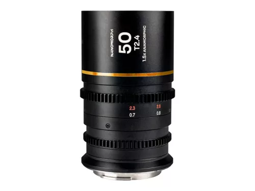 Laowa Nanomorph 50 mm T2.4 1,5x anamorfikus objektív (borostyán sárga becsillanás) - Sony E