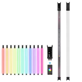   LUXCEO P120S RGB Videó LED Fény-cső -115cm Színes 30W 3000LUX 3000-5750K IP68 2700-9000K 10400mAh Fotós Lámpa