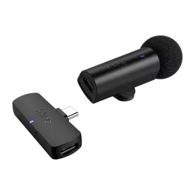   Fifine M6 USB-C vezeték nélküli csíptetős mikrofon - fekete
