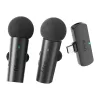 Fifine M8 USB-C vezeték nélküli csíptetős mikrofon szett (2db) - fekete