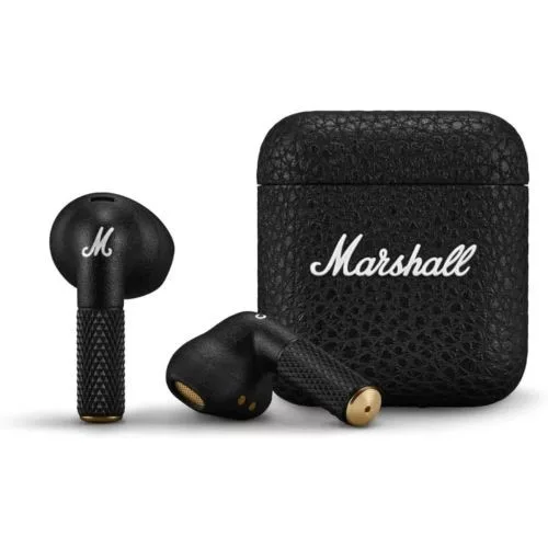 Marshall Minor IV TWS Bluetooth vezeték nélküli in-ear fülhallgató BT 5.3, Active aktív zajszűrős, Qi vezeték nélküli Charging, IPX4 (fekete)