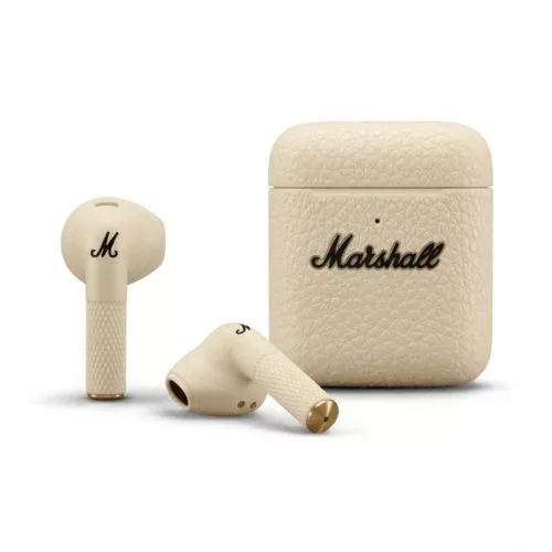 Marshall Minor IV TWS Bluetooth vezeték nélküli in-ear fülhallgató BT 5.3, Active aktív zajszűrős, Qi vezeték nélküli Charging (krém)