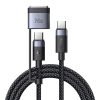 Mcdodo CA-01402  2in1 USB-C USB-C + Magsafe 3 kábel - 2m (fekete)