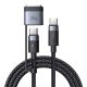 Mcdodo CA-01402  2in1 USB-C USB-C + Magsafe 3 kábel - 2m (fekete)
