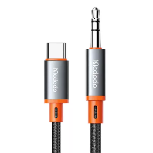 Mcdodo CA-0820 USB-C 3,5mm-es mini jack 3,5mm-es AUX kábel, 1,2 m (fekete)