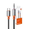 Mcdodo CA-0820 USB-C 3,5mm-es mini jack 3,5mm-es AUX kábel, 1,2 m (fekete)