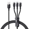 Mcdodo CA-0930 3in1 USB USB-C / Lightning / Micro USB kábel, 6A, 1,2m (fekete)