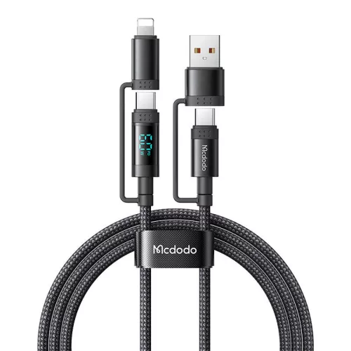 Mcdodo 4in1 USB-C/Lightning Kábel 1.2m (Fekete) (CA-1990)