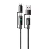 Mcdodo 4in1 USB-C/Lightning Kábel 1.2m (Fekete) (CA-1990)