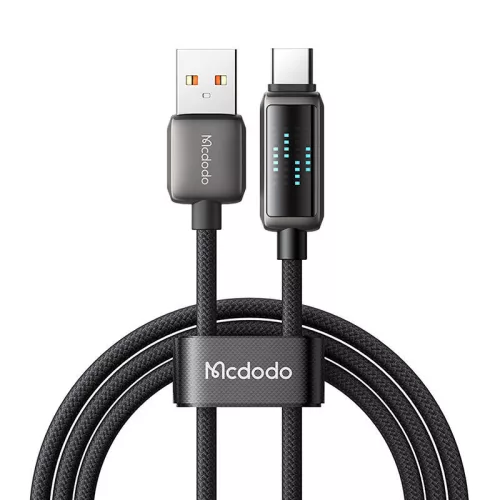 Mcdodo USB-A - USB-C Kábel LED Kijelzővel, 6A, 1,2m (CA-2350)