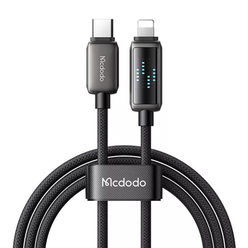 Mcdodo USB-C - Lightning Kábel LED Kijelzővel, 36W, 1,2m (CA-2630)
