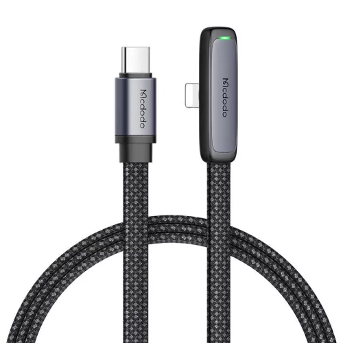 Mcdodo derékszögű USB–USB-C Kábel, 1.2m (Fekete) (CA-3350)