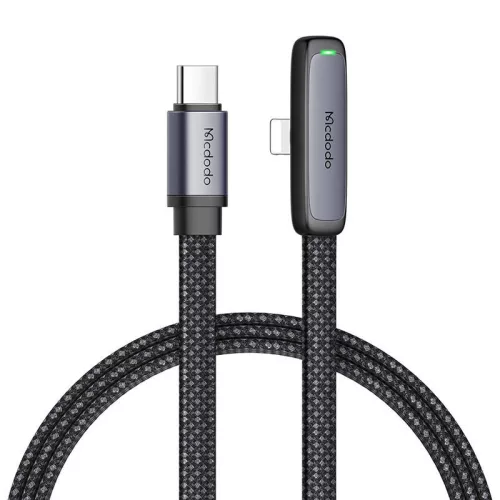Mcdodo 1.8m USB-C Lightning Szögkábel (Fekete) (CA-3351)