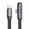 Mcdodo CA-3360 USB-C-USB-C szögkábel, 65W, 1,2m (Fekete).