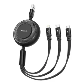   Mcdodo CA-3570 3in1 USB USB-C / Lightning / Micro USB kábel, 1,2m (fekete)