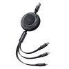Mcdodo CA-3730 3in1 USB-C USB-C / Lightning / Micro USB kábel - 1,2m (fekete)