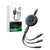 Mcdodo CA-3730 3in1 USB-C USB-C / Lightning / Micro USB kábel - 1,2m (fekete)