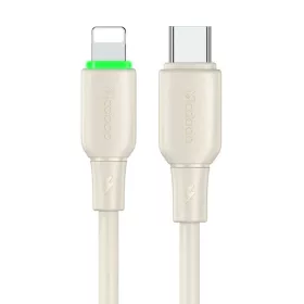   Mcdodo USB-C - Lightning Kábel LED fénnyel, 1.2m, Bézs (CA-4760)