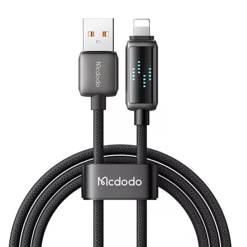 Mcdodo LED Kijelzős USB-A Lightning adatKábel, 1.2m (CA-5250)