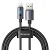 Mcdodo USB-A - Lightning Kábel villogó fénnyel, 1.2m (Fekete) (CA-5660)