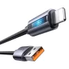Mcdodo USB-A - Lightning Kábel villogó fénnyel, 1.2m (Fekete) (CA-5660)