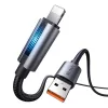 Mcdodo USB-A - Lightning Kábel villogó fénnyel, 1.2m (Fekete) (CA-5660)