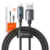 Mcdodo USB-A - Lightning Kábel villogó fénnyel, 1.2m (Fekete) (CA-5660)
